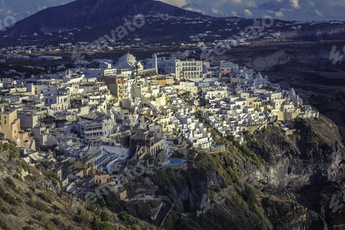 Preview: View Of Beautiful Fira Village On Island Of Santorini In Greece