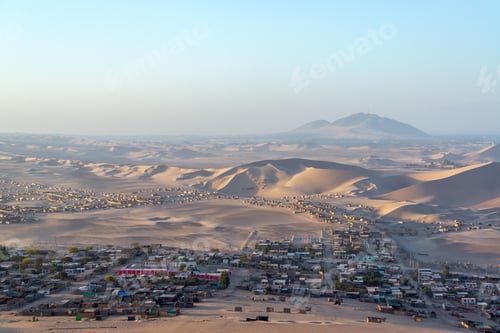 Preview: Slums From The City Of Ica, Peru Spilling Out Into The Desert
