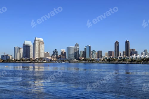 Preview: The San Diego, California Skyline From Coronado Island.