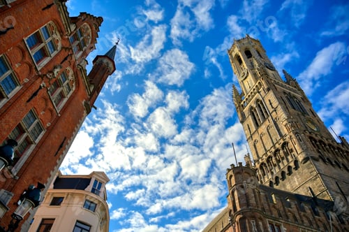 Preview: The Belfry Of Bruges Located In The Market Square Of Bruges (Brugge), Belguim.