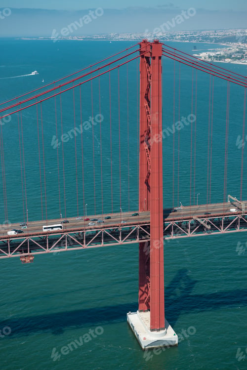 Preview: Aerial View Of 25Th Of April Bridge, Lisbon, Portugal