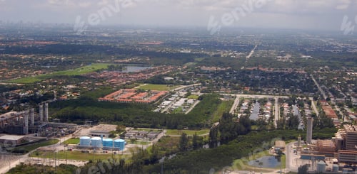 Preview: Aerial View Of A City Seen From Above