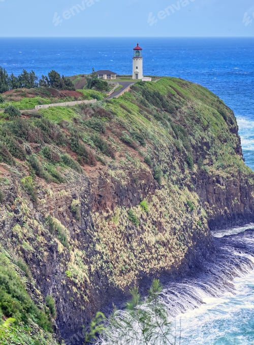 Preview: The Kilauea Lighthouse On The Coast Of Kauai, Hawaii.