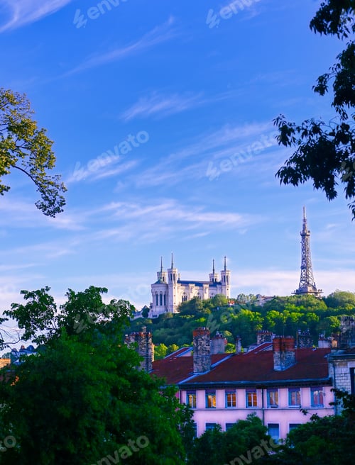 Preview: Lyon, France And The Basilica Of Notre-Dame De Fourviere From Jardin Des Plantes.