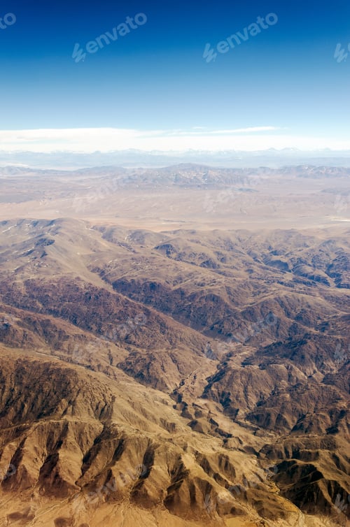 Preview: View Of A Dry Desert From An Airplane Somewhere Over South America