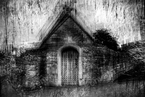 Preview: Artistic Black And White Image With Textures Of A Church