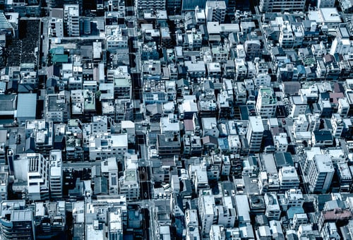 Preview: Typical Tokyo Congested Area, Japan. Example Of Modern Developed City In Asia