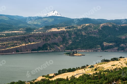 Preview: View Of The Columbia River And Mt Hood As Seen From Washington