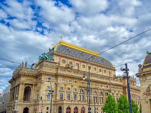 Preview: The National Theatre Located In Prague, Czech Republic On The Vltava River.