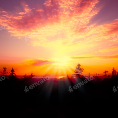 Preview: Idyllic Style Sunset Scene