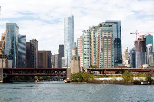 Preview: Chicago Waterfront With City Skyline In Background
