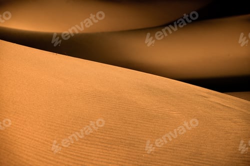 Preview: Beautiful Sand Dunes Landscape Seen At Death Valley National Park, California At Sunset