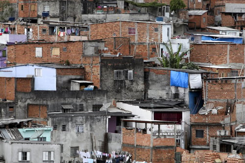 Preview: Shacks In The Favela, Illegal And Fragile Constructions, Neighborhood In Sao Paulo, Brazil.