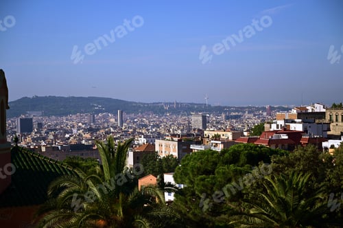 Preview: An Aerial View Of Barcelona, Spain On A Clear Day.