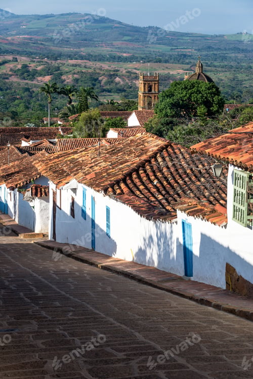 Preview: Vertical View Of The Colonial Village Of Barichara, Colombia