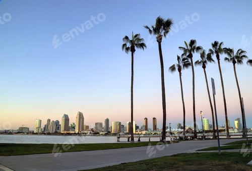 Preview: The San Diego, California Skyline From Coronado Island.