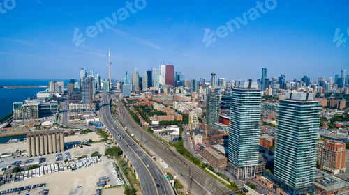 Preview: Aerial View Of Toronto City From Above, Toronto, Ontario, Canada