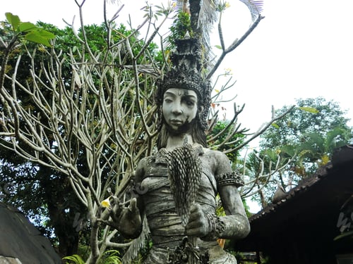 Preview: Ancient Stone Hindu God Statue With Grungy Mold