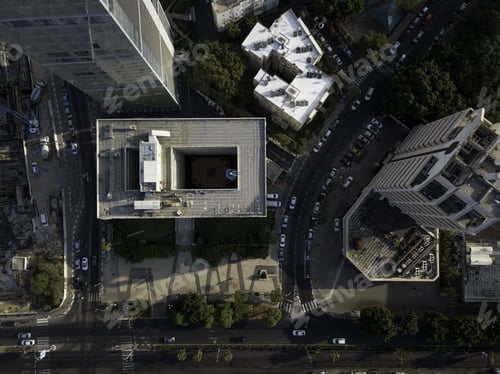 Preview: Drone Aerial Footage Midtown Tel Aviv Israel, Arlozorov 111, Ibn Gabirol