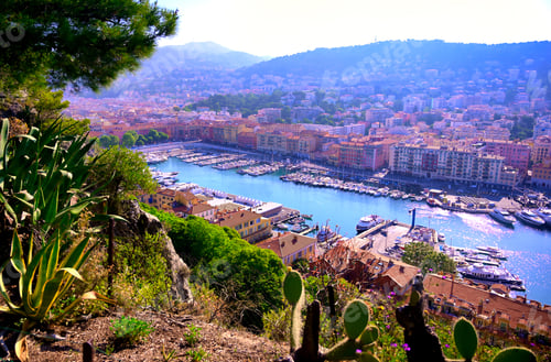 Preview: An Aerial View Of The Port Of Nice On The Mediterranean Sea At Nice, France Along The French