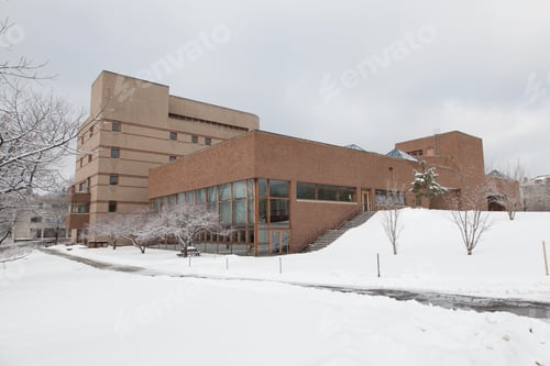 Preview: Cornell University Winter Campus Scene, Ithaca, Ny