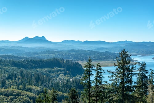 Preview: Beautiful View Near The Oregon Coast As Seen From The Astoria Column In Astoria, Oregon