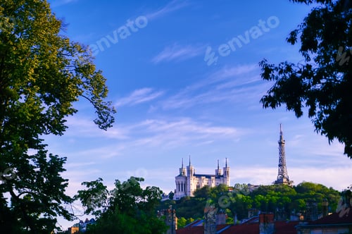 Preview: Lyon, France And The Basilica Of Notre-Dame De Fourviere From Jardin Des Plantes.