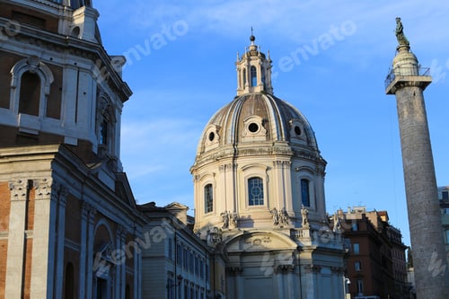 Preview: Santa Maria Di Loreto In Rome, Italy. Concept Of Old Anciant Church And Last Minute Tours To