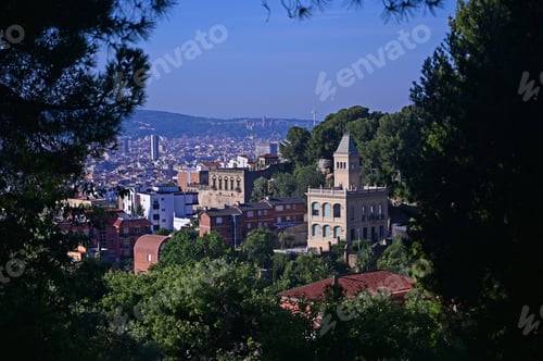 Preview: An Aerial View Of Barcelona, Spain On A Clear Day.