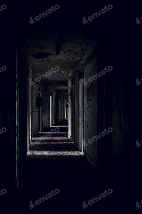 Preview: A View Of A Long Hallway Inside An Abandoned Hotel In Downtown Brownsville, Pennsylvania.