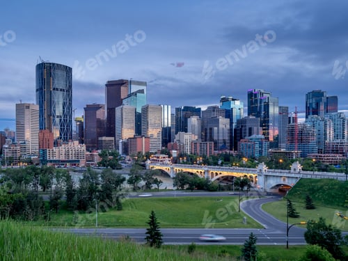 Preview: Calgary'S Skyline On A Warm Summer Day.