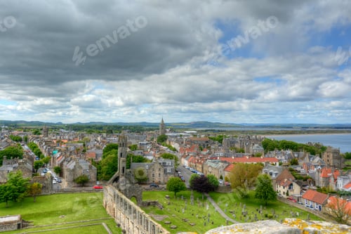 Preview: Aerial View Of St. Andrews, Scotland.