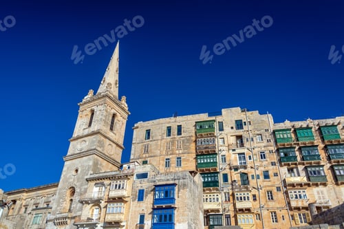 Preview: Historic View Of Valletta, Malta With St. Paul'S Anglican Pro-Cathedral