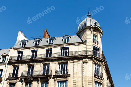 Preview: Color Dslr Stock Picture Of An Apartment Building In The St. Germain Neighborhood Of Paris, France