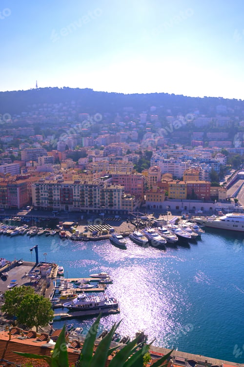 Preview: An Aerial View Of The Port Of Nice On The Mediterranean Sea At Nice, France Along The French