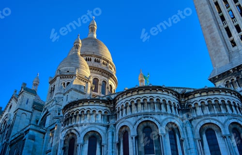 Preview: The Basilica Of The Sacred Heart Of Paris, Located In The Montmartre District Of Paris, France.