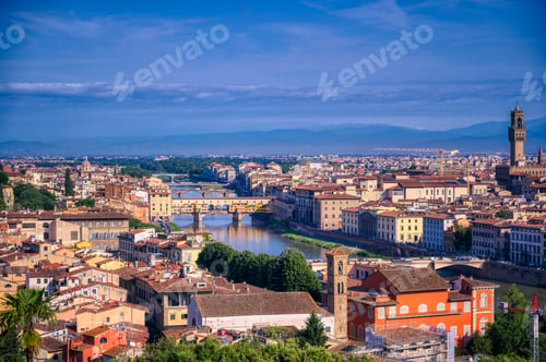 Preview: Florence, Italy Along The Arno River.