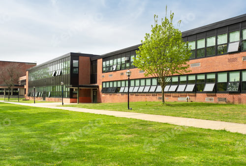 Preview: Exterior View Of A Typical American School