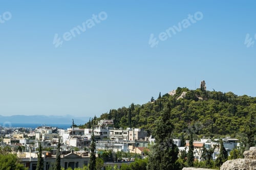 Preview: Panoramic View Of Athens, Greece, Lecabetus Hill Also Known As Lykabettos Or Lykavittos From The
