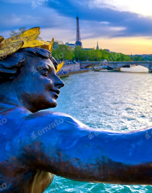 Preview: A View From The Pont Alexandre Iii Bridge That Spans The Seine River In Paris, France