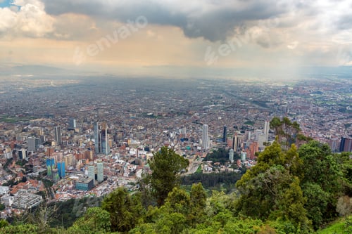 Preview: Cityscape Of Downtown Bogota, Colombia As Seen From Monserrate