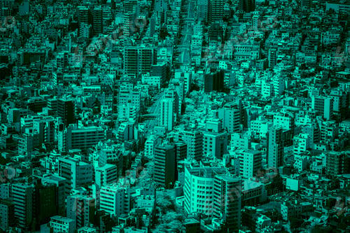Preview: Aerial View Of Tokyo Urban Fabric With Streets And Buildings, Japan
