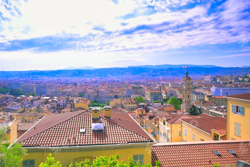 Preview: An Aerial View Of Nice, France Along The French Riviera.