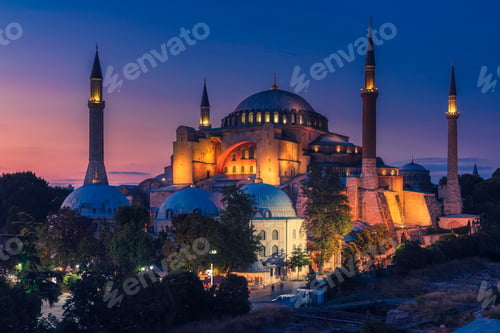 Preview: Hagia Sophia At Sunset Light, Istanbul, Turkey