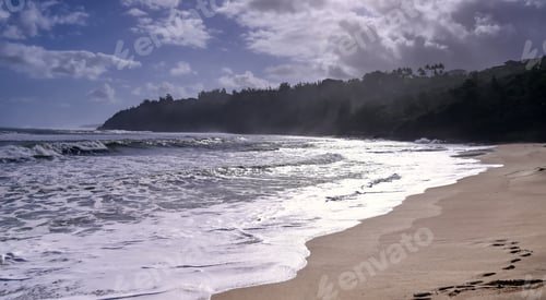 Preview: The Beach Along The Coast Of Kauai, Hawaii.