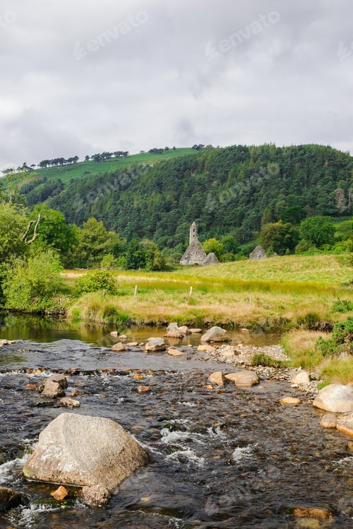 Preview: Round Tower At Glendalough In County Wicklow At Ireland