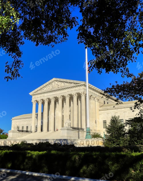 Preview: The United States Supreme Court Building In Washington, Dc.
