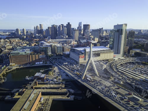 Preview: Boston Massachusetts Usa, Skyline Skyscrapers And Office Buildings In Back Bay, Urban Panorama