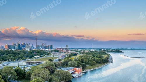 Preview: Aerial View Of Toronto City From Above, Toronto, Ontario, Canada