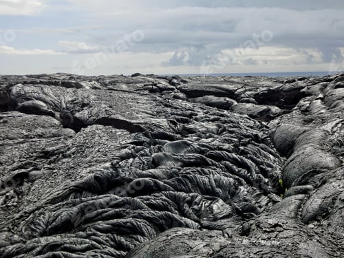 Preview: Rugged Black Lava Rock Formation Hawaii Volcano National Park